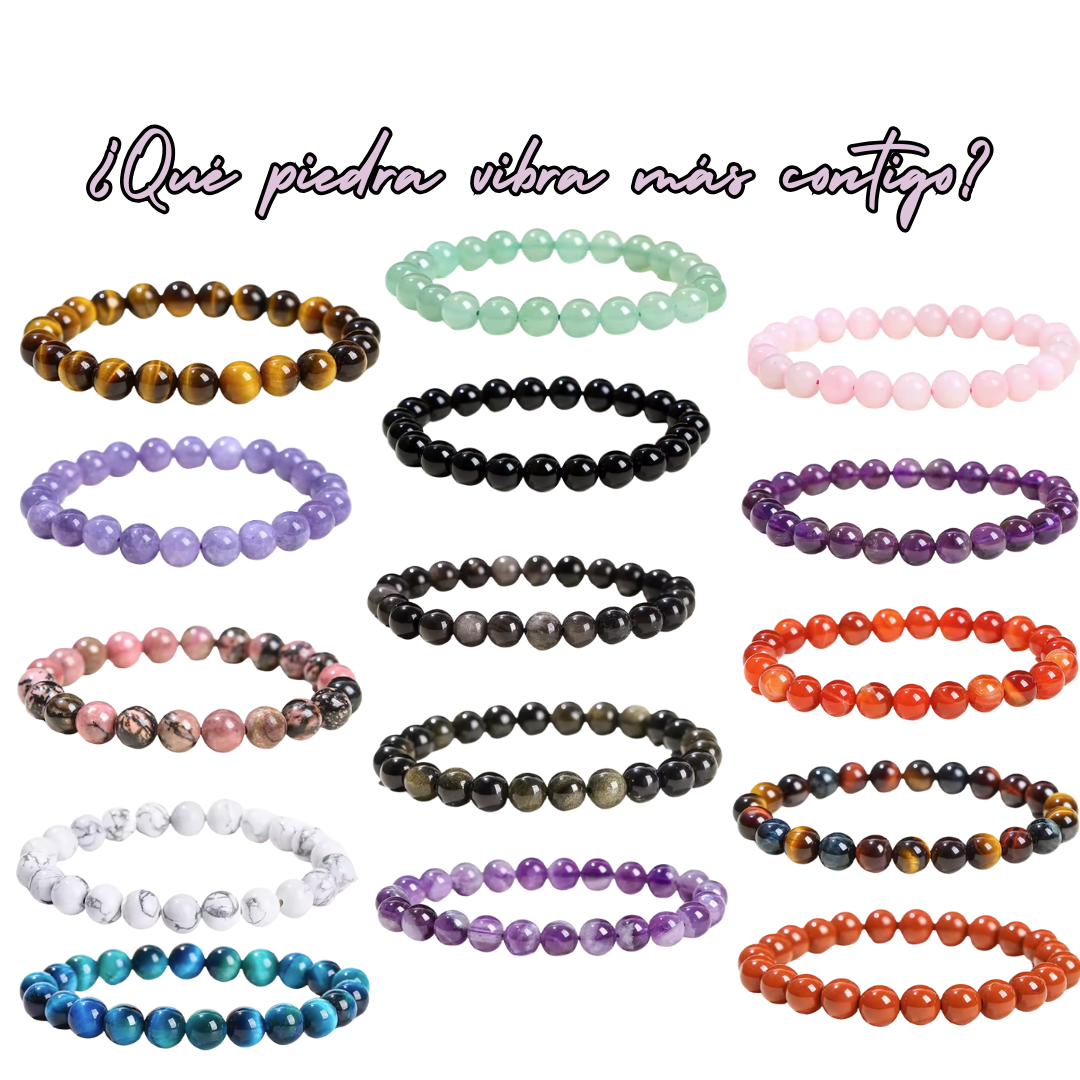 Pulsera de cuentas - Piedras Naturales Turquesa Blanca