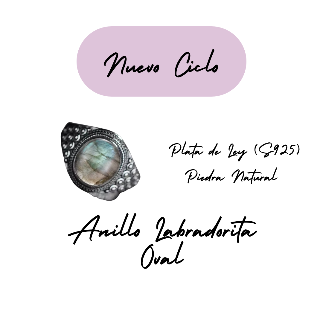 Anillo Labradorita Oval - Nuevo Ciclo - Plata de Ley