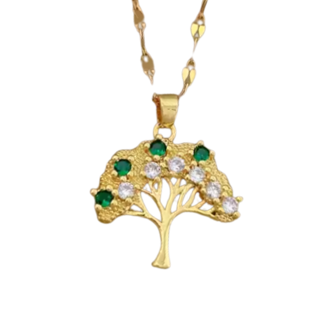 Colgante de Acero Inoxidable con Árbol de la Vida