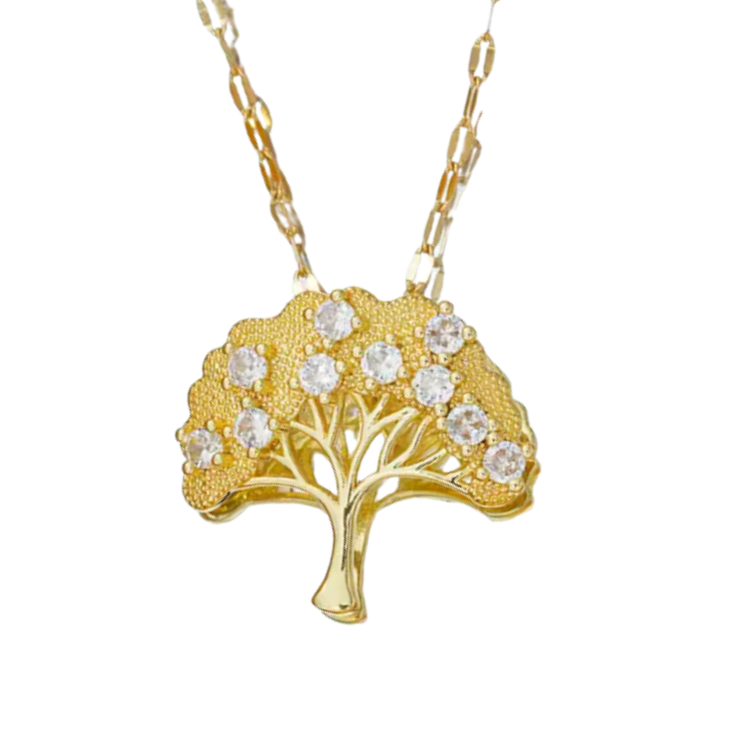 Colgante de Acero Inoxidable con Árbol de la Vida