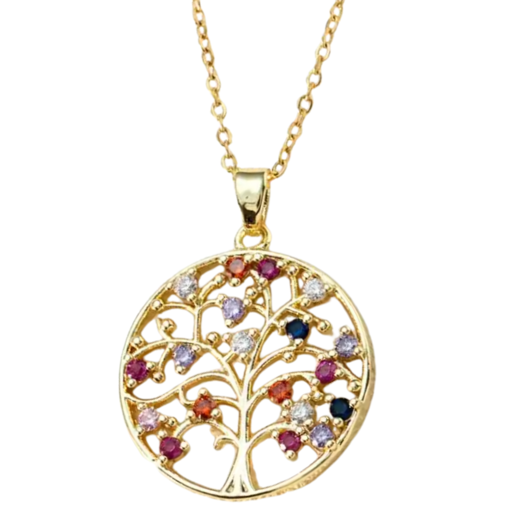 Colgante de Acero Inoxidable con Árbol de la Vida