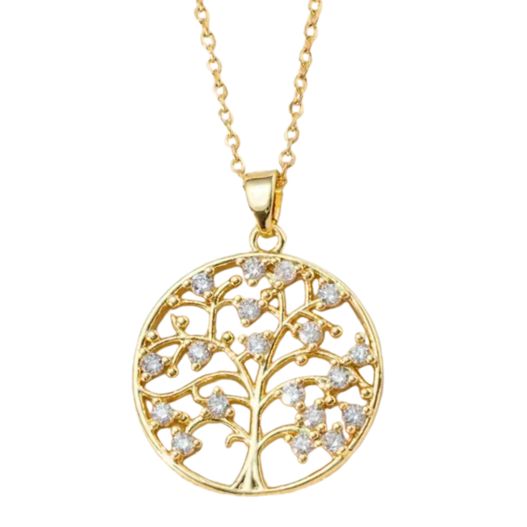 Colgante de Acero Inoxidable con Árbol de la Vida