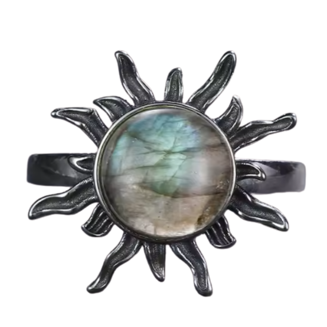 Anillo Labradorita Redondo - Evolución - Plata de Ley