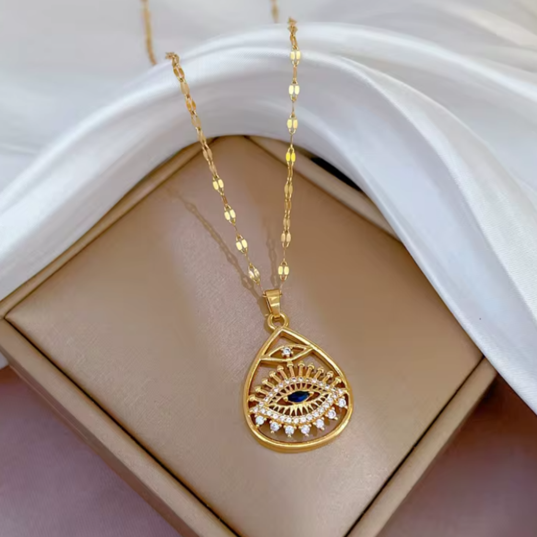 Colgante de Acero Inoxidable con Ojo Turco