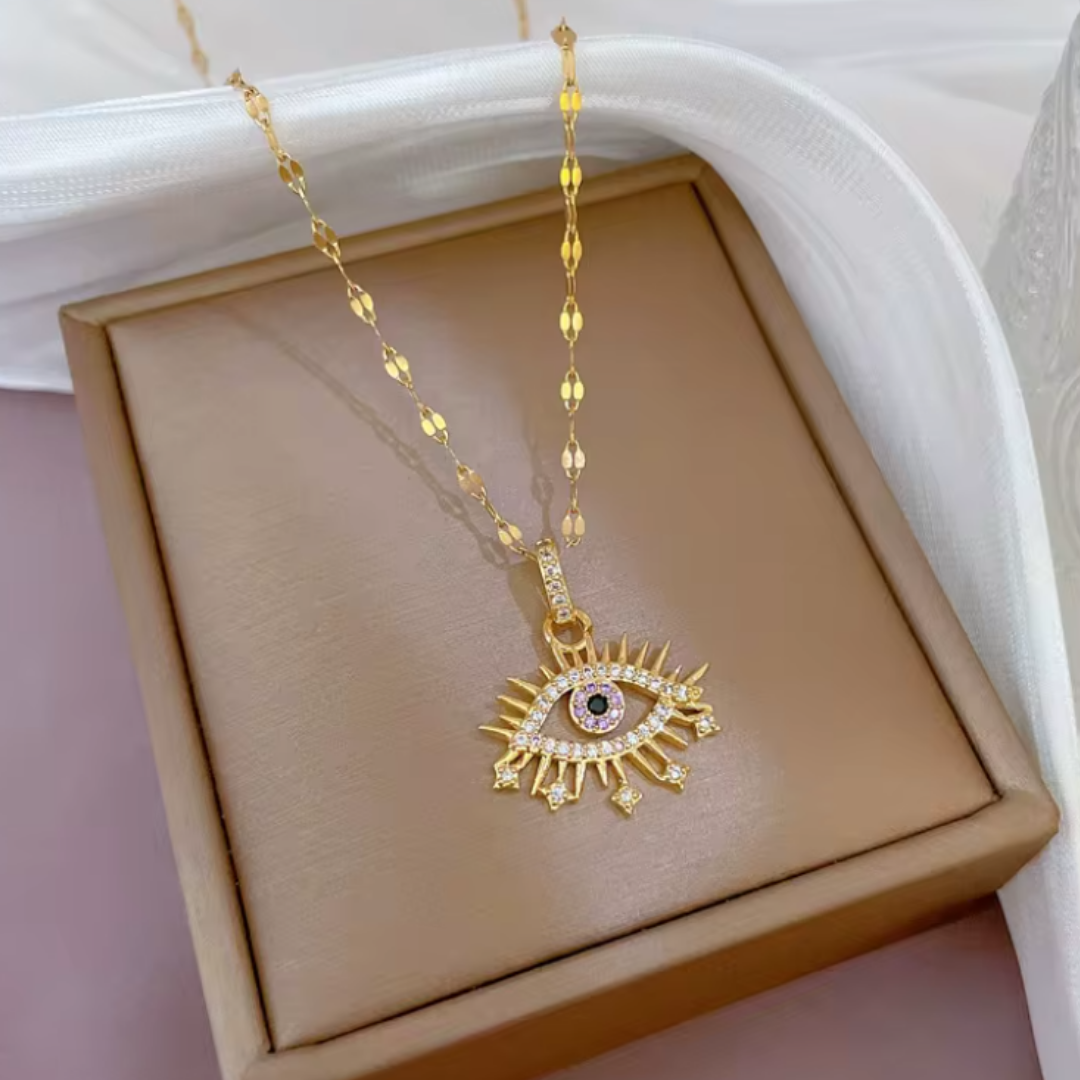 Colgante de Acero Inoxidable con Ojo Turco