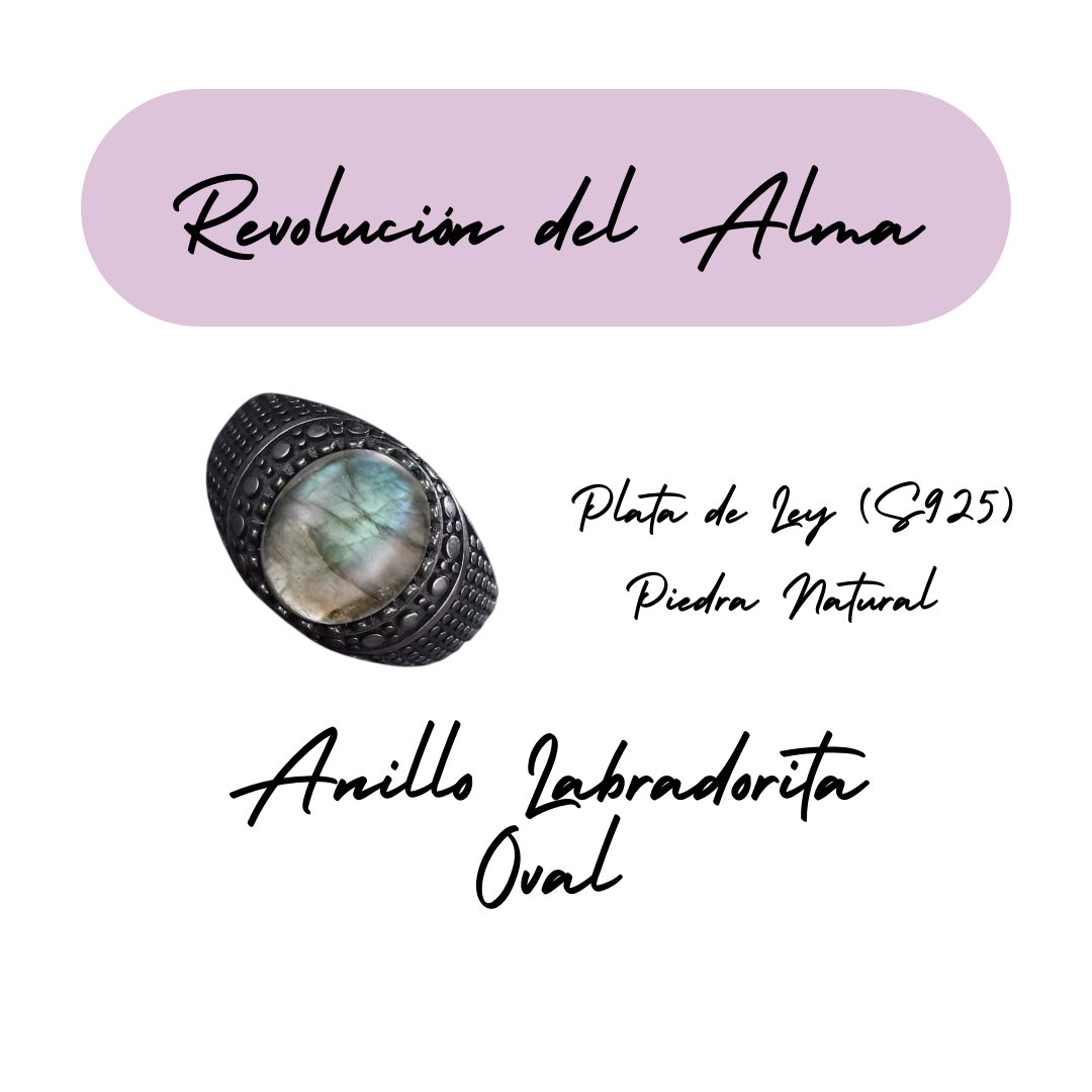 Anillo Labradorita Oval - Revolución del Alma - Plata de Ley