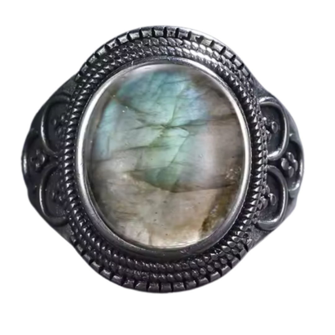 Anillo Labradorita Oval - Reencuentro - Plata de Ley