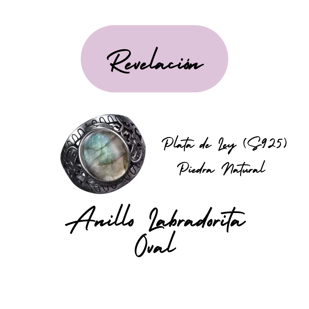 Anillo Labradorita Oval - Revelación - Plata de Ley