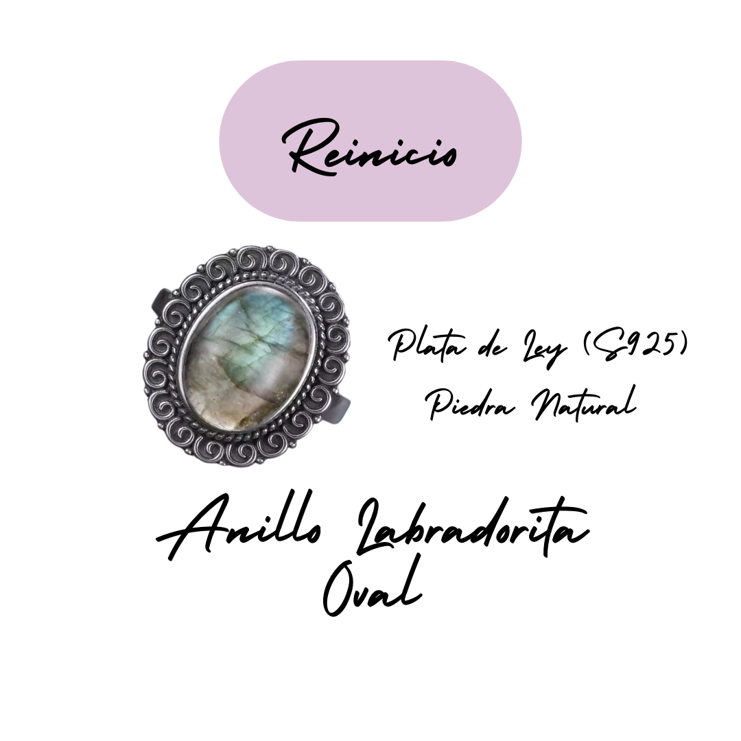 Anillo Labradorita Oval - Reinicio - Plata de Ley