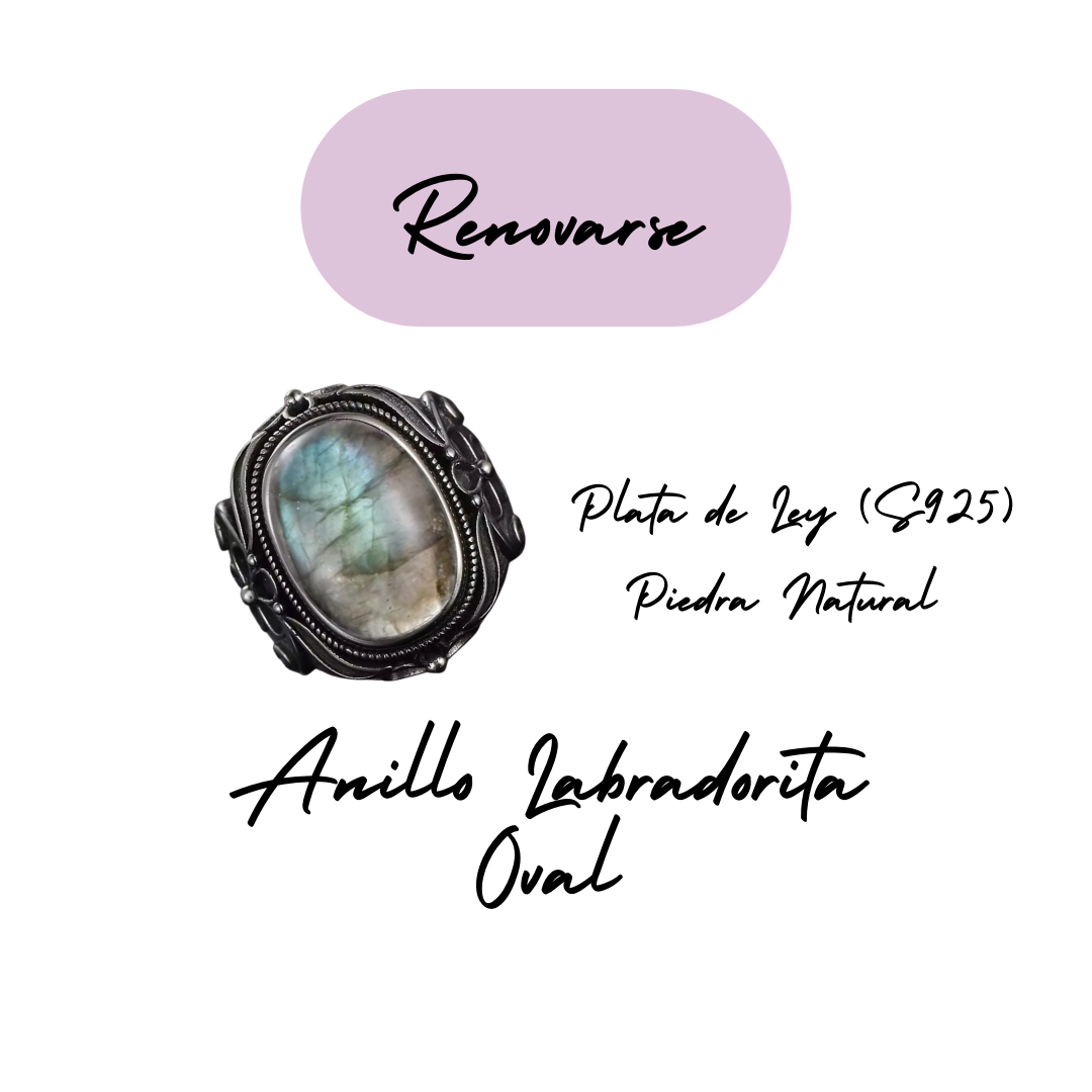Anillo Labradorita Oval - Renovarse - Plata de Ley