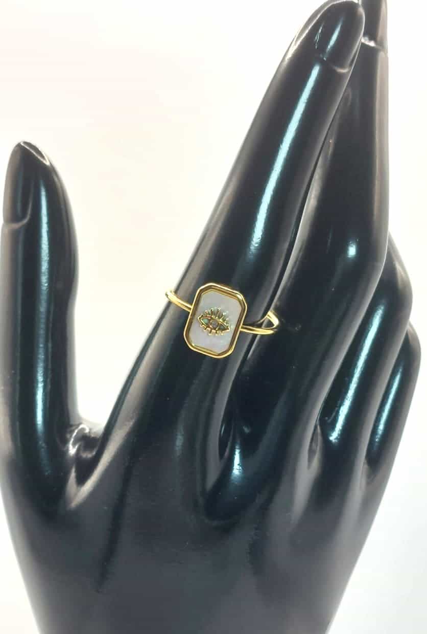 Anillo Ojo Turco - Cuadrado