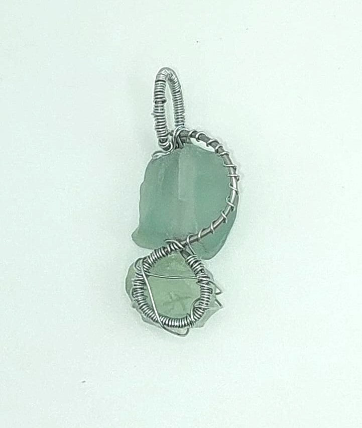 Colgante Único y Artesanal Doble - Fluorita