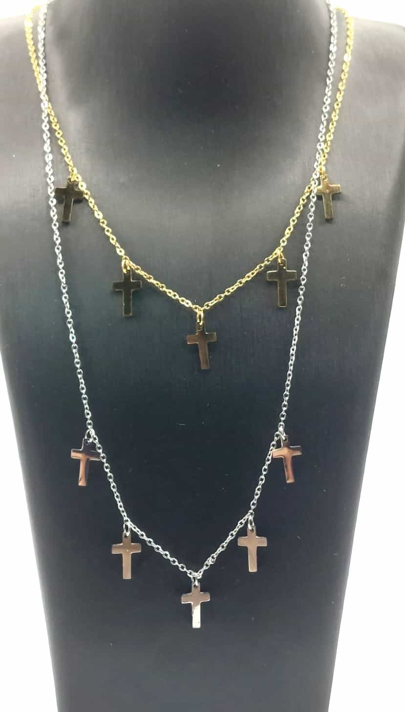 Collar Cruz - 5 cruces