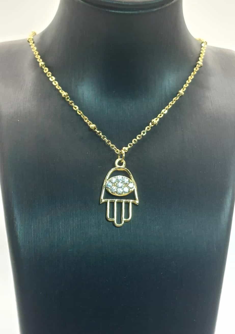 Collar Mano de Fátima - Brillos