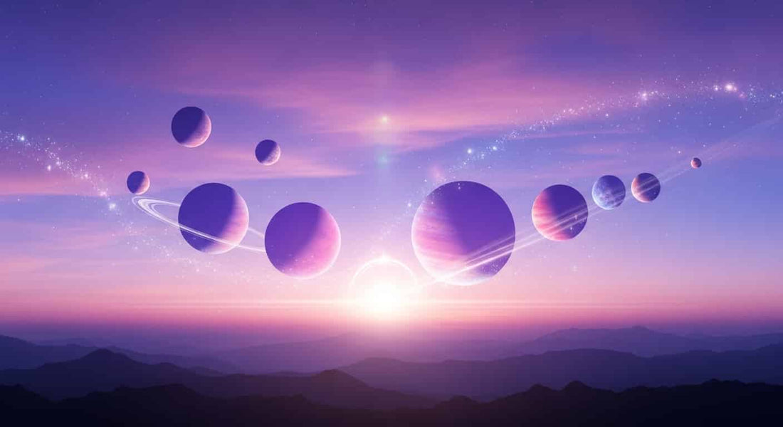 Representación mística de la eclíptica y los planetas