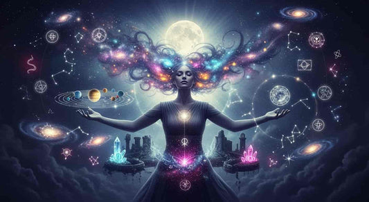 Representación mística de la astronomía mezclada con la astrología