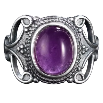 Anillo Amatista Oval - Tranquilidad - Plata de Ley