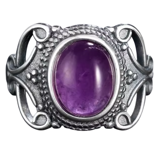 Anillo Amatista Oval - Tranquilidad - Plata de Ley