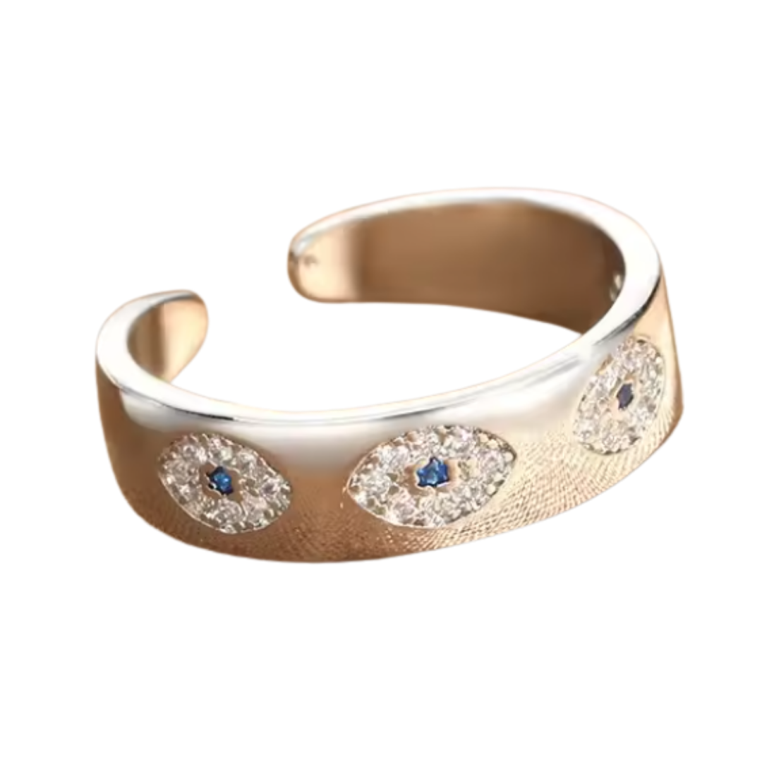 Anillo macizo de Acero Inoxidable con Ojo Turco