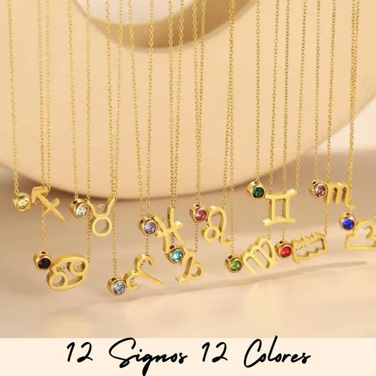 Collar Zodiaco - Símbolo y Circonita