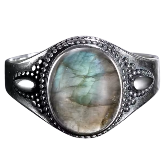 Anillo Labradorita Oval - Alma Renovada - Plata de Ley