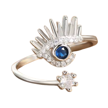 Anillo de Acero Inoxidable con Ojo Turco Pestañas
