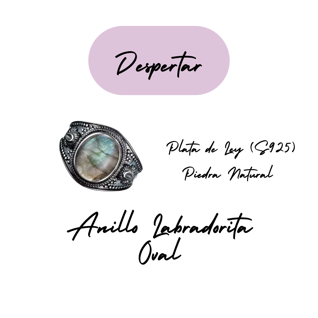 Anillo Labradorita Oval - Despertar - Plata de Ley