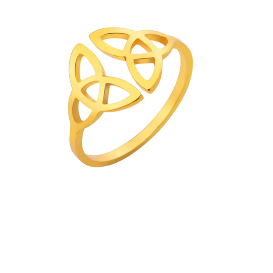Anillo de Acero Inoxidable con Nudo Celta Triqueta