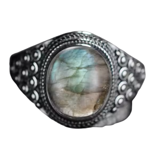 Anillo Labradorita Oval - Nuevo Ciclo - Plata de Ley