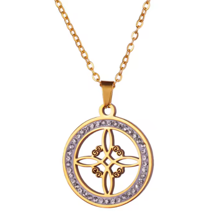 Colgante de Acero Inoxidable con Nudo de Bruja