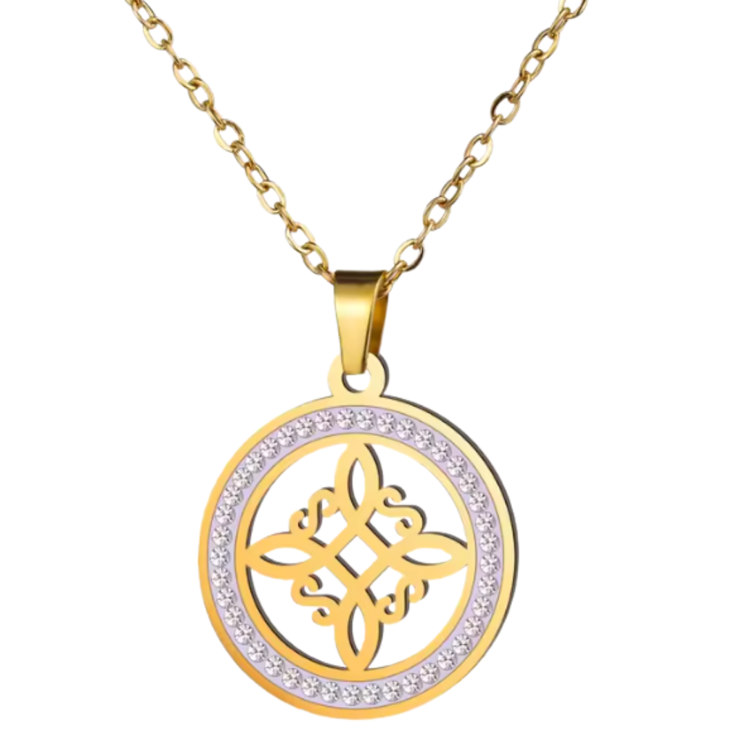 Colgante de Acero Inoxidable con Nudo de Bruja