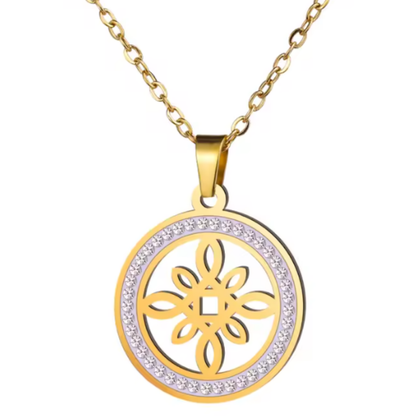 Colgante de Acero Inoxidable con Nudo de Bruja