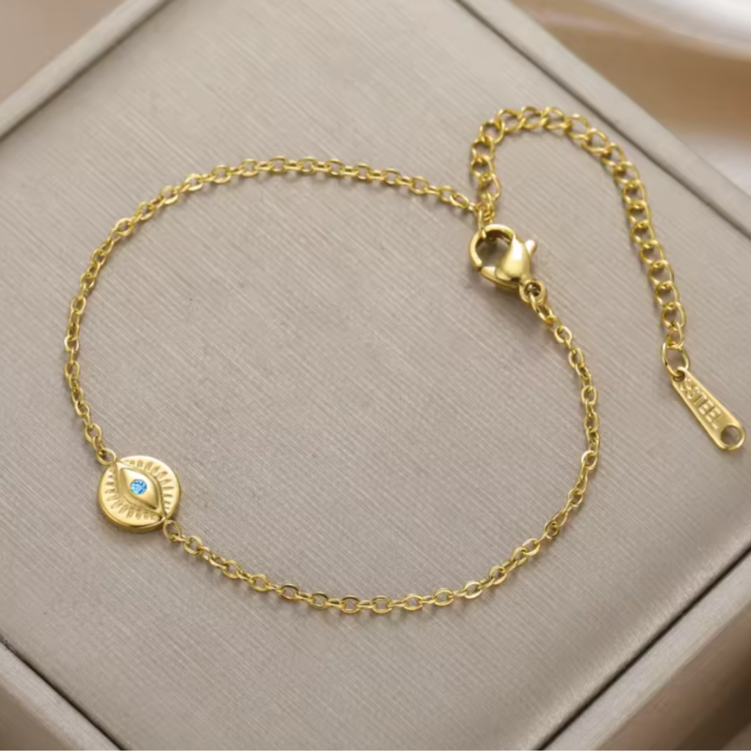 Pulsera de Acero Inoxidable con Ojo Turco