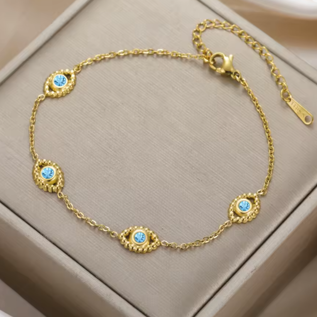 Pulsera de Acero Inoxidable con Ojo Turco
