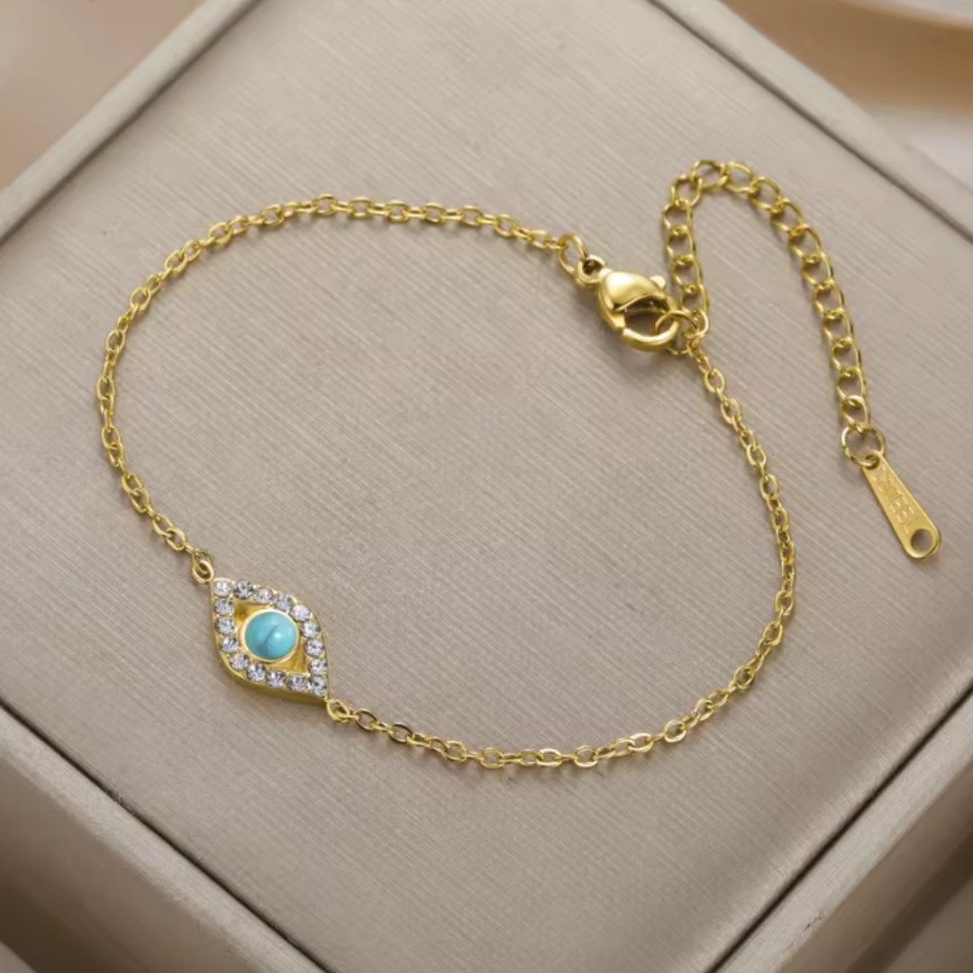 Pulsera de Acero Inoxidable con Ojo Turco