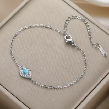 Pulsera de Acero Inoxidable con Ojo Turco