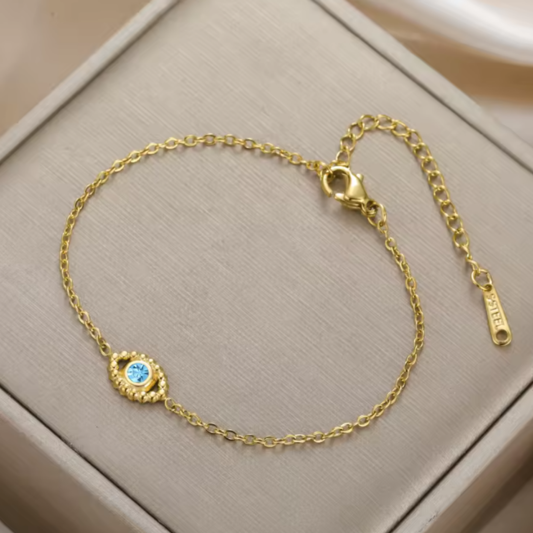 Pulsera de Acero Inoxidable con Ojo Turco