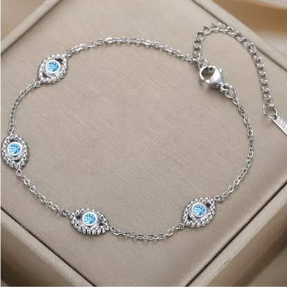 Pulsera de Acero Inoxidable con Ojo Turco