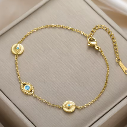 Pulsera de Acero Inoxidable con Ojo Turco