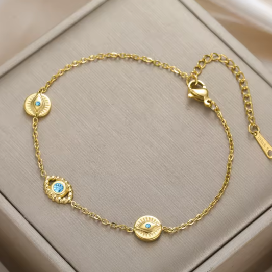 Pulsera de Acero Inoxidable con Ojo Turco
