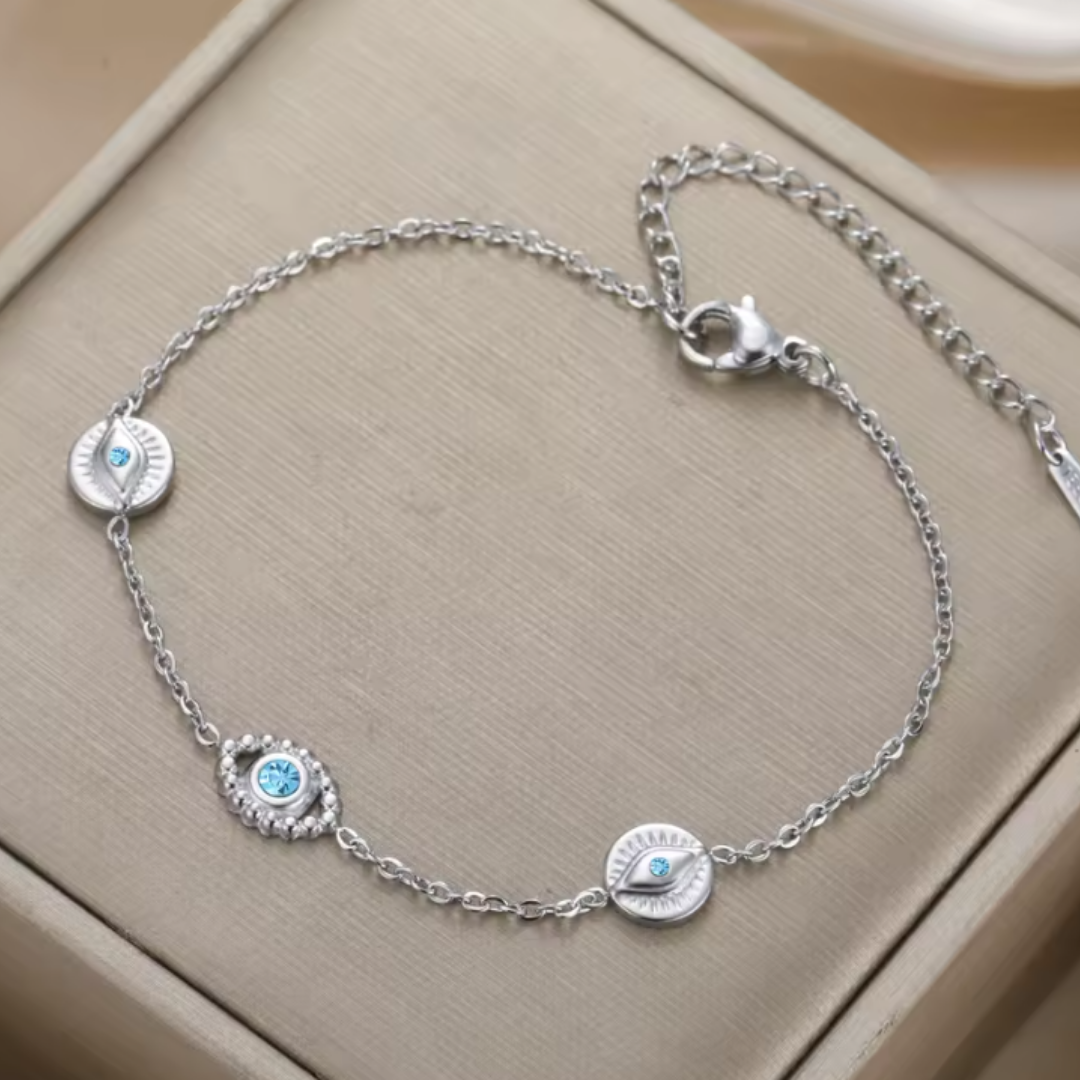 Pulsera de Acero Inoxidable con Ojo Turco