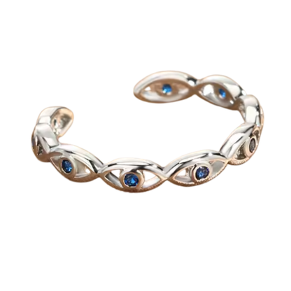 Anillo de Acero Inoxidable con múltiples Ojos Turcos