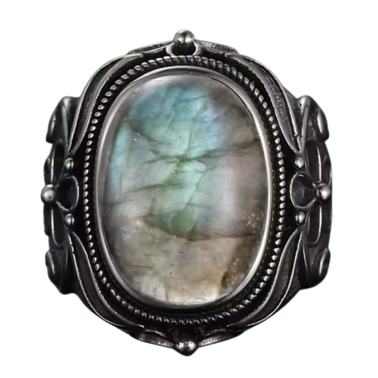 Anillo Labradorita Oval - Renacer - Plata de Ley