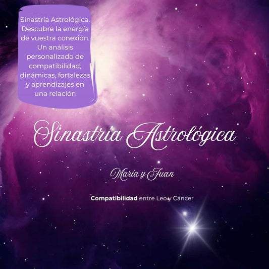 Sinastría astrológica personalizada - Compatibilidad de pareja e interpretación de cartas