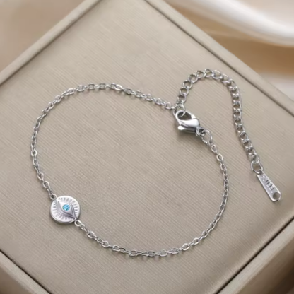 Pulsera de Acero Inoxidable con Ojo Turco