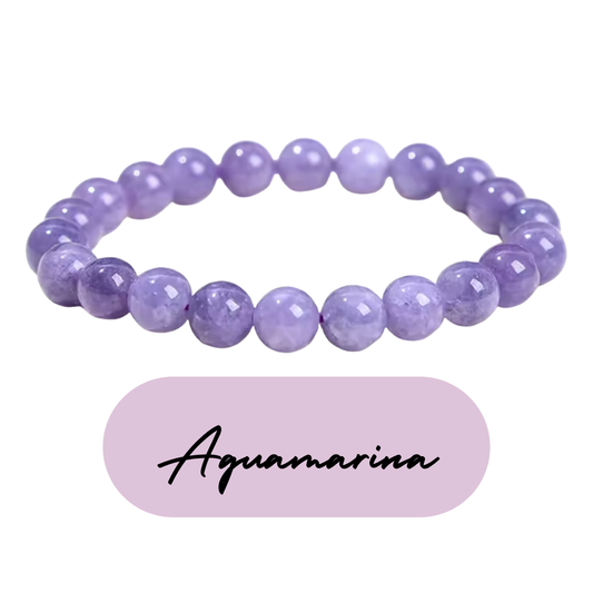 Pulsera de cuentas - Piedras Naturales Aguamarina
