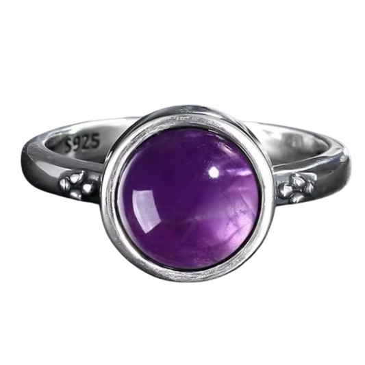 Anillo Amatista Redondo - Renovación - Plata de Ley