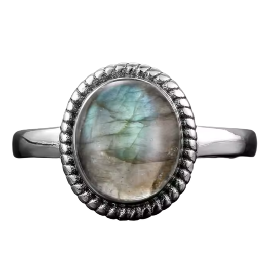 Anillo Labradorita Oval - Reinvención - Plata de Ley