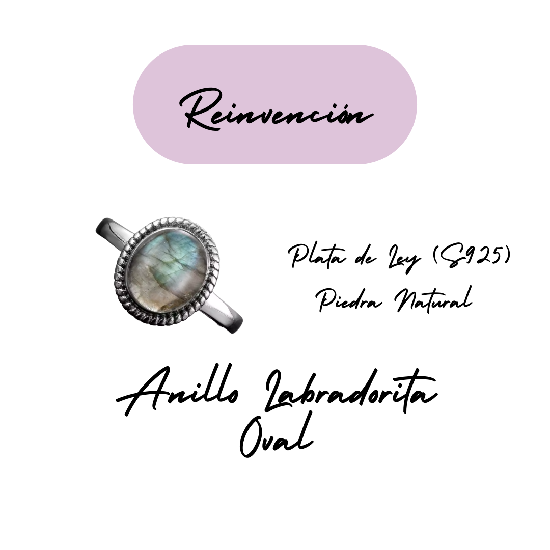 Anillo Labradorita Oval - Reinvención - Plata de Ley