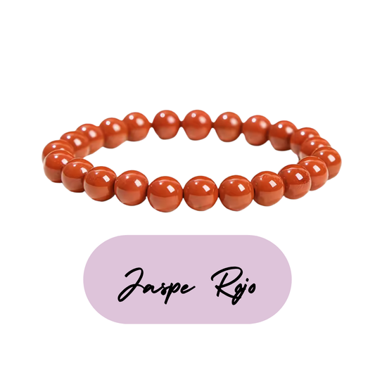 Pulsera de cuentas - Piedras Naturales Jaspe Rojo